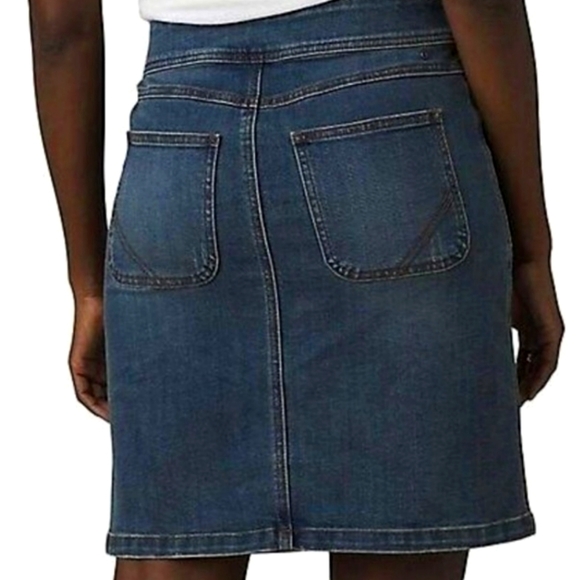 NWT PRANA DENIM BROADWAY MINI SKIRT Stretch Y2K RETRO 14 - Picture 5 of 6